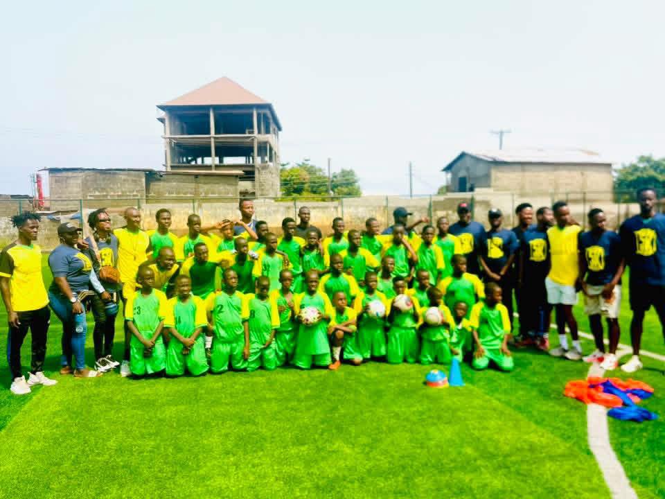 Kuraish Football Foundation launch day group photo